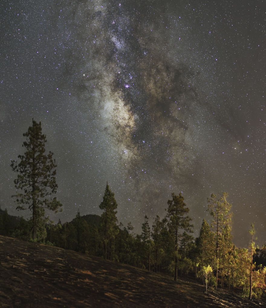 I Worked On A Building Site During Daytime To Explore The Infamous Night Sky Of La Palma At Night With My Camera