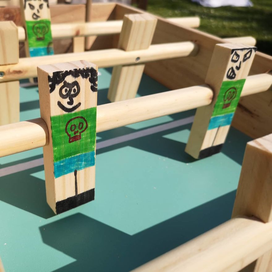 Upcycling A Wine Case Into A Foosball Table - Our Quarantine Project