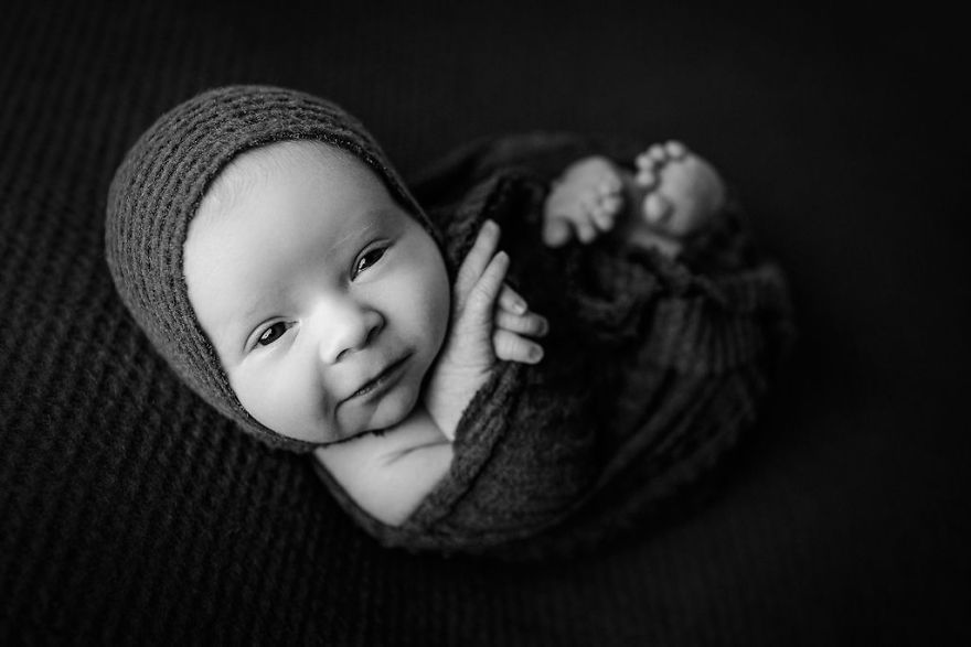 Black And White Newborn And Baby Photos