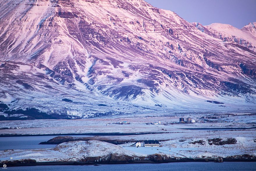 Texture Of The Mt. Esja In The Winter Sun - Reykjavik, View From The Hallgrímskirkja​​​​​​​