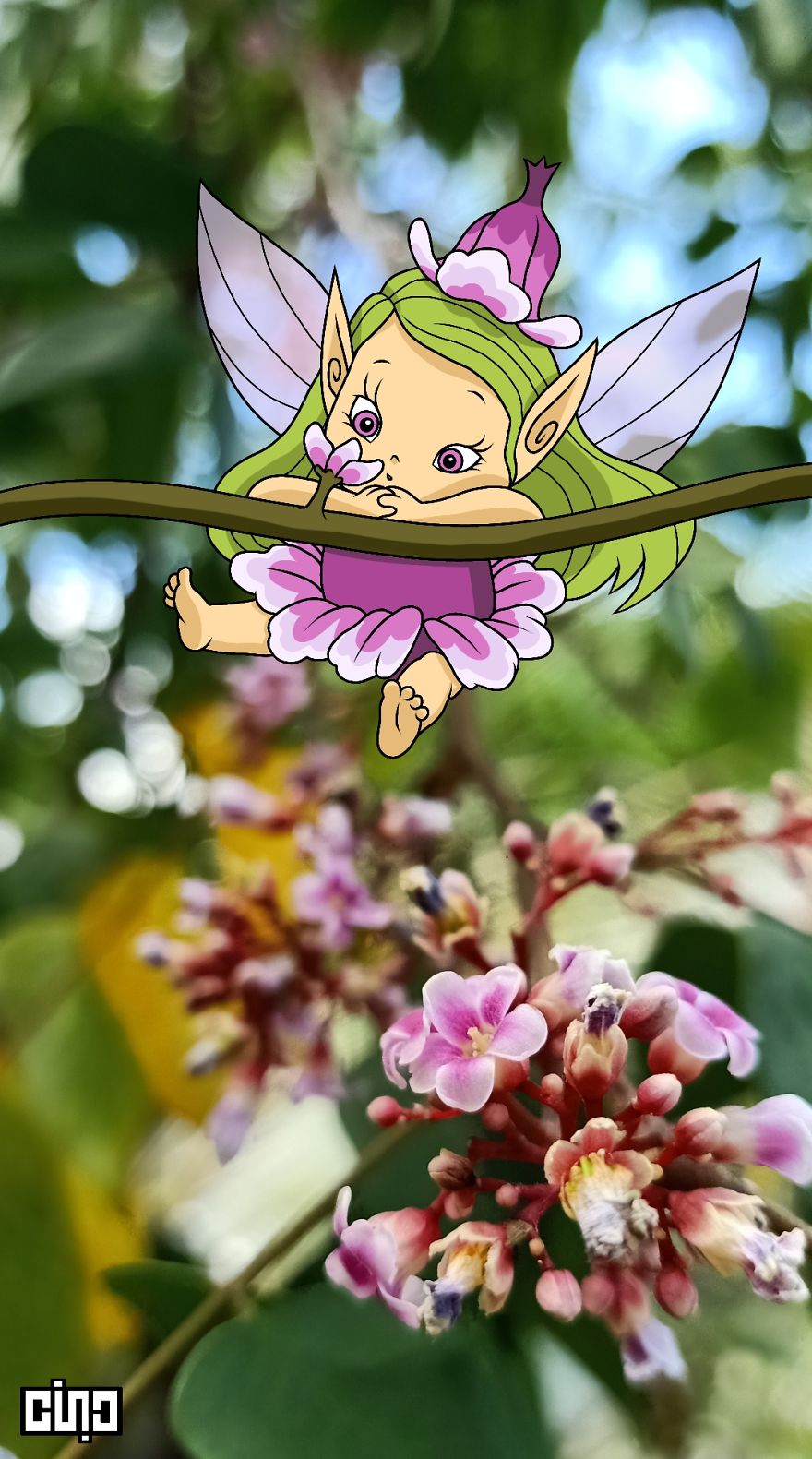 I Drew Baby Elves And Pixies Based On The Plants Found In Our Backyard