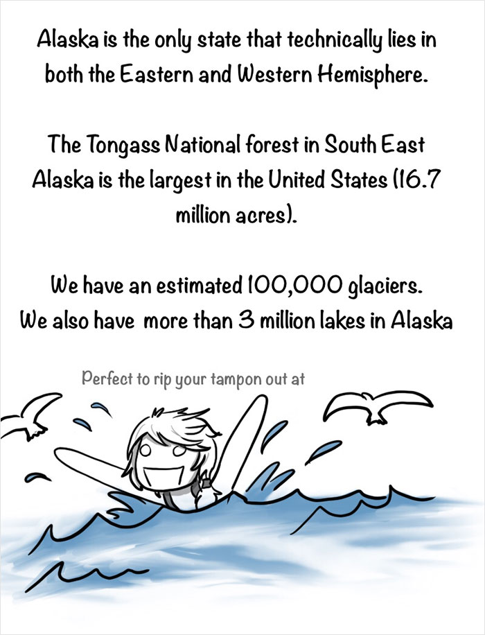 Surprised By How Little Americans Know About Alaska, This Artist Creates A Compilation Of The Coolest Facts About This State