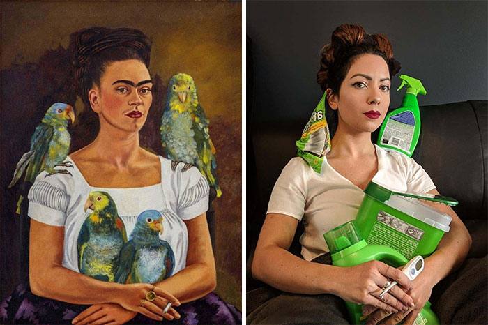 [10 photos] People are recreating famous paintings from Museum at Home 8