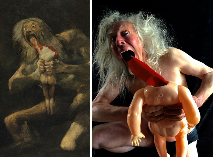 My Dad's Getty Museum Challenge; Saturn Devouring His Son By Goya