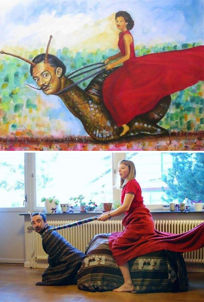 [10 photos] People are recreating famous paintings from Museum at Home 10