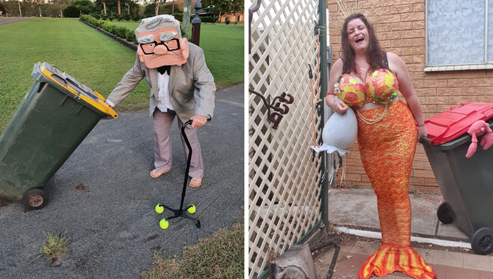 30 Australians Realize They Can Only Go Out To Take The Bins Out, Turn It Into A Special Occasion By Dressing Up In Their Best Clothes