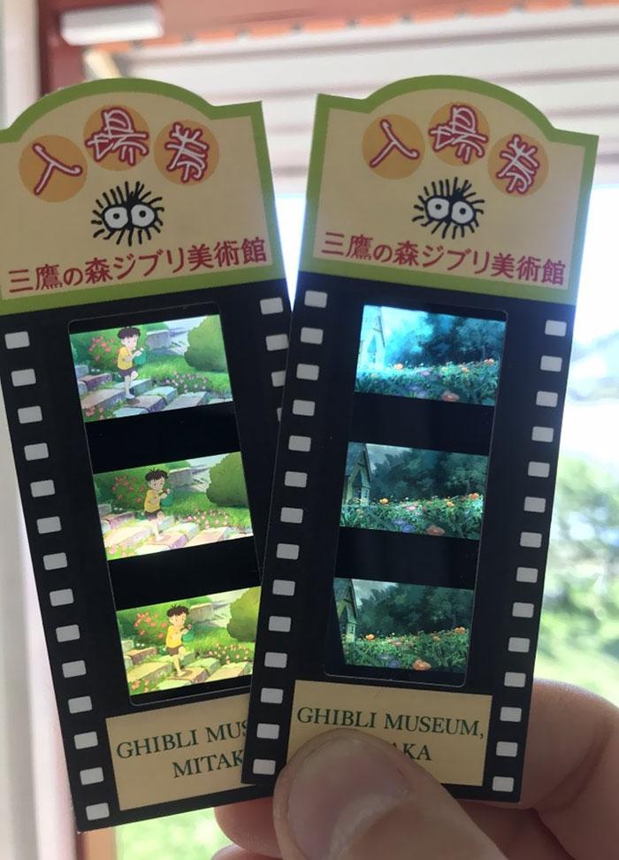 Estas entradas de cine del Museo Ghibli están hechas con fotogramas de diferentes películas de Ghibli