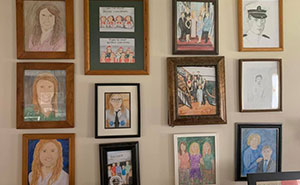 Daughter Replaces Family Photos With Crayon Drawings One By One, Parents Don't Notice For 11 Days