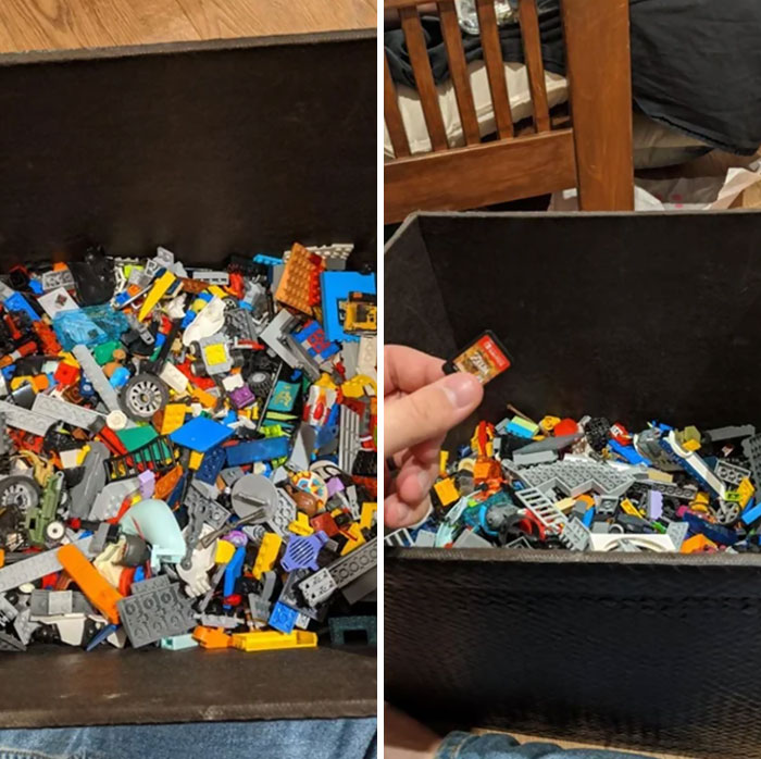 Before/After - My Son "Maybe Dropped Zelda Into The LEGO Box At Some Point?"