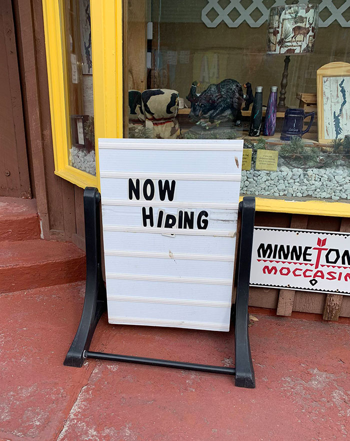 This Store’s Hiring Sign Has Never Been More Relevant