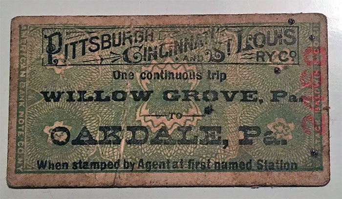 Billete de tren encontrado en nuestro granero. El sello pone 18 de agosto de 1890