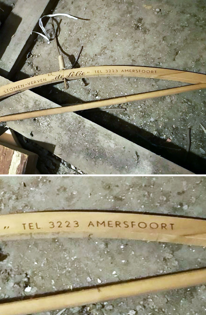 I Found An Old Clothes Hanger Between The Floorboards Of My Attic. It's So Old The Company's Phone Number Is 4 Digits