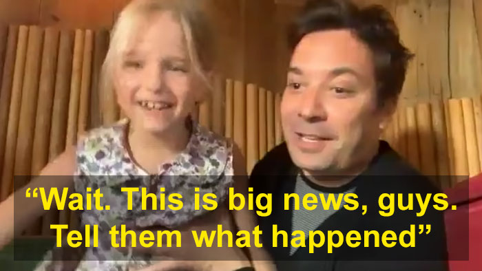 Jimmy Fallon's Daughter Loses A Tooth And Excitedly Crashes Her Dad's Interview