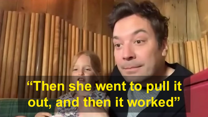 Jimmy Fallon's Daughter Loses A Tooth And Excitedly Crashes Her Dad's Interview