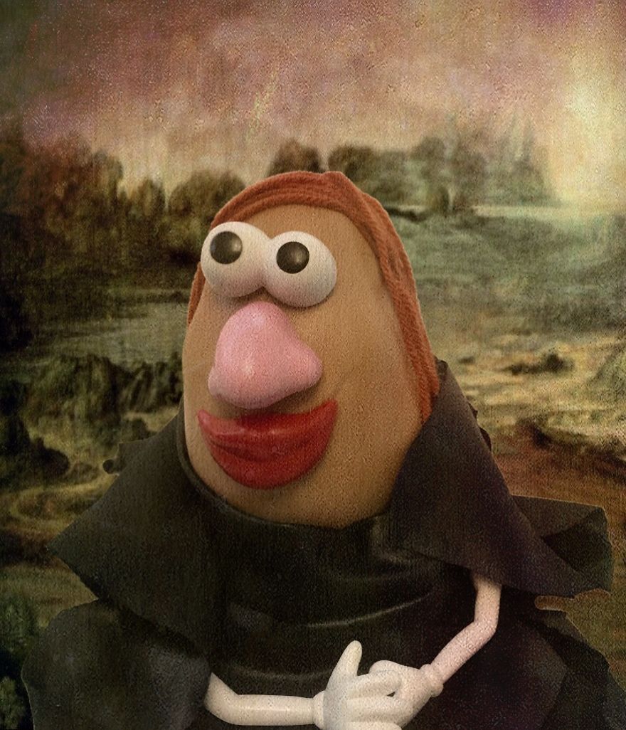 Stacey Bolnick Takes The Getty Art Museum Challenge To A New Level, With Mr. And Mrs. Potato Head As Her Inspiration. Stacey Bolnick Takes The Getty Art Museum Challenge To A New Level, With Mr. And Mrs. Potato Head As Her Inspiration.