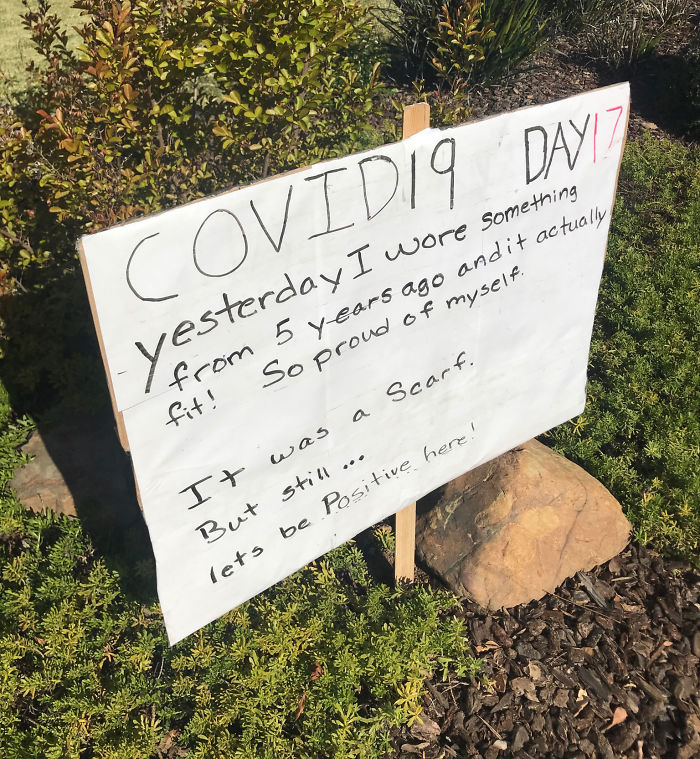 Guy Makes His Neighbors Laugh By Posting Dad Jokes Every Day Of Quarantine (7 Pics)