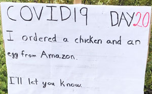 Guy Makes His Neighbors Laugh By Posting Dad Jokes Every Day Of Quarantine (7 Pics)