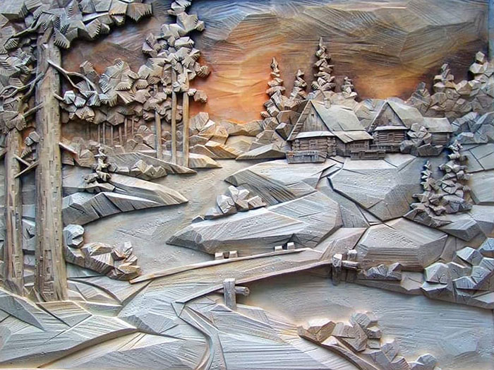 Russian Wood Carver Sculpts Incredibly Detailed Pictures (55 Pics)