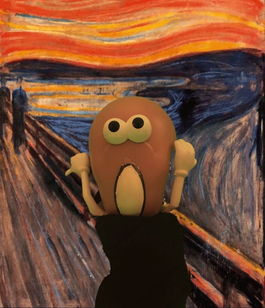 Stacey Bolnick Takes The Getty Art Museum Challenge To A New Level, With Mr. And Mrs. Potato Head As Her Inspiration. Stacey Bolnick Takes The Getty Art Museum Challenge To A New Level, With Mr. And Mrs. Potato Head As Her Inspiration.