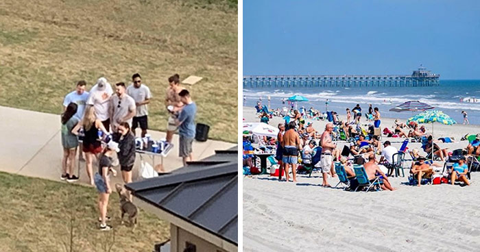 31 Pics Of People Not Avoiding Contact In South Carolina Illustrate The First Stage Of A Tragedy