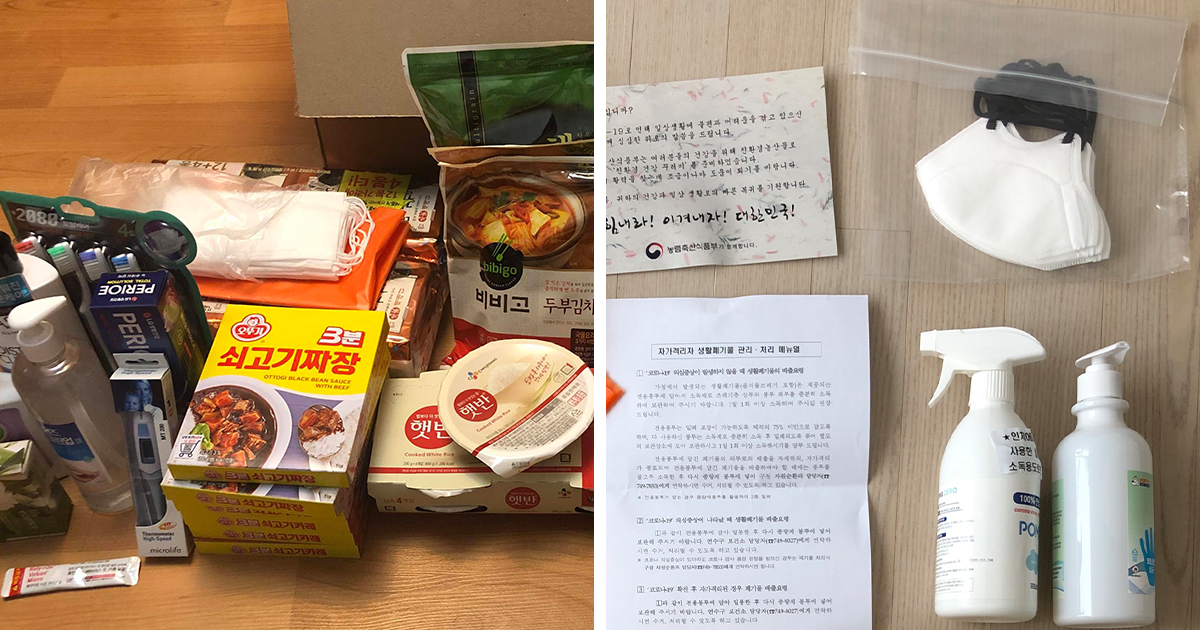 South Korean Government Sends These Amazing Comfort Packages For Quarantine...