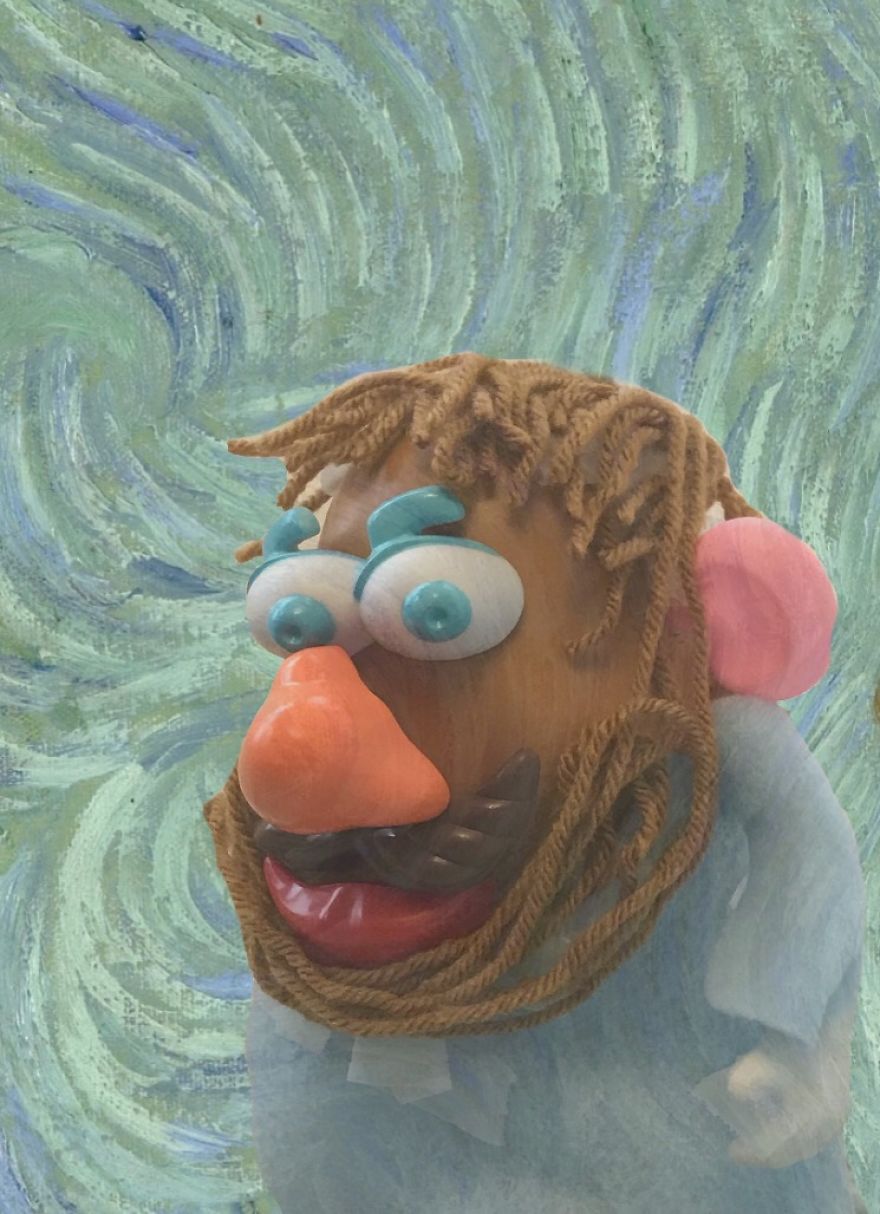 Stacey Bolnick Takes The Getty Art Museum Challenge To A New Level, With Mr. And Mrs. Potato Head As Her Inspiration. Stacey Bolnick Takes The Getty Art Museum Challenge To A New Level, With Mr. And Mrs. Potato Head As Her Inspiration.