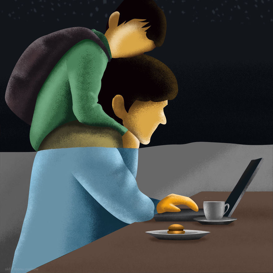 I Did An Illustration Series To Show The Migrant Crisis In India