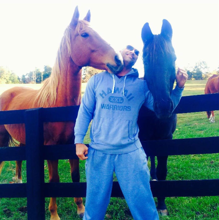 The Time He Let Horses Snuggle Up To Him