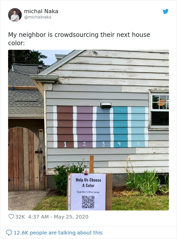 Family Asks Neighbors To Pick Their Next House Color By Creating A Survey, Gets Over 110,000 Votes