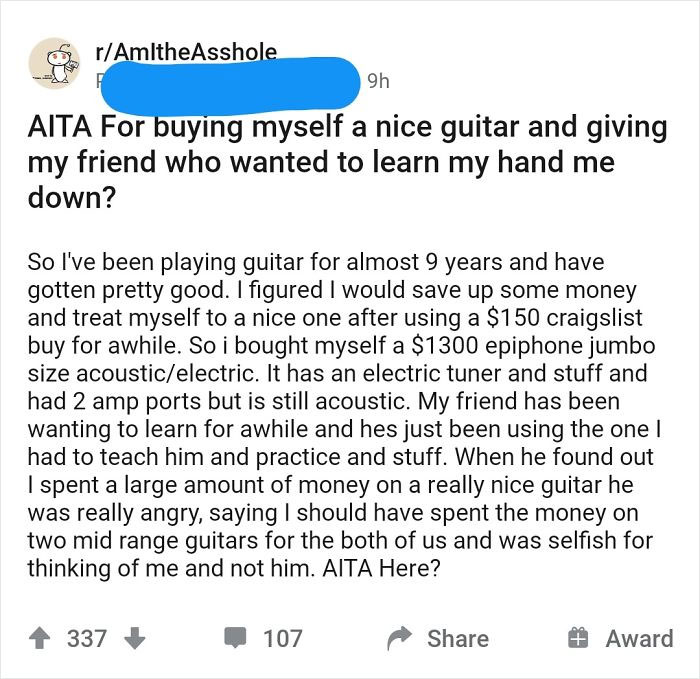 How Dare You Spend All Your Hard Earned Money On Yourself