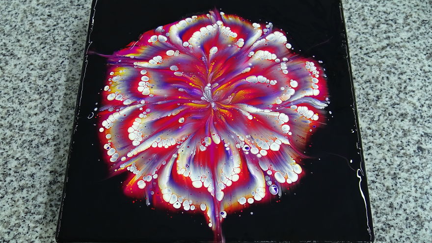 Simple Acrylic Flower Painting Tutorial ~ Reverse Flower Dip ~ Paint #withme