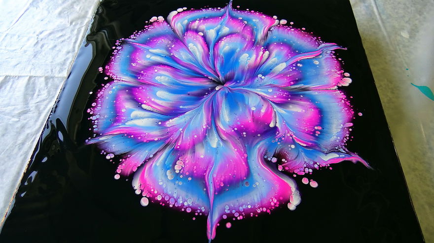 Amazing Cup Bottom Acrylic Pour Painting ~ Step By Step ~ Paint #withme ~ Must See!!!