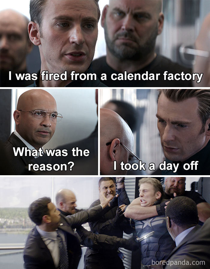 Took A Day Off The Calendar Dad Joke From Captain America Meme