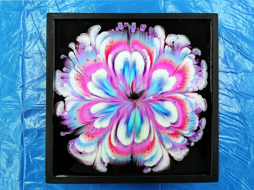 Cup Bottom Reverse Dip On Wood Panel ~ Acrylic Pour Painting ~ Paint #withme Cup Bottom Reverse Dip On Wood Panel ~ Acrylic Pour Painting ~ Paint #withme