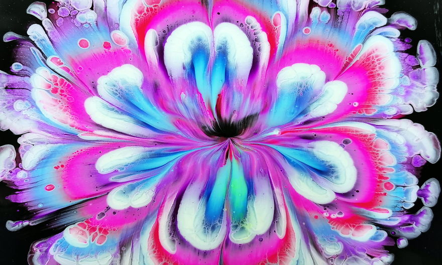 Cup Bottom Reverse Dip On Wood Panel ~ Acrylic Pour Painting ~ Paint #withme Cup Bottom Reverse Dip On Wood Panel ~ Acrylic Pour Painting ~ Paint #withme