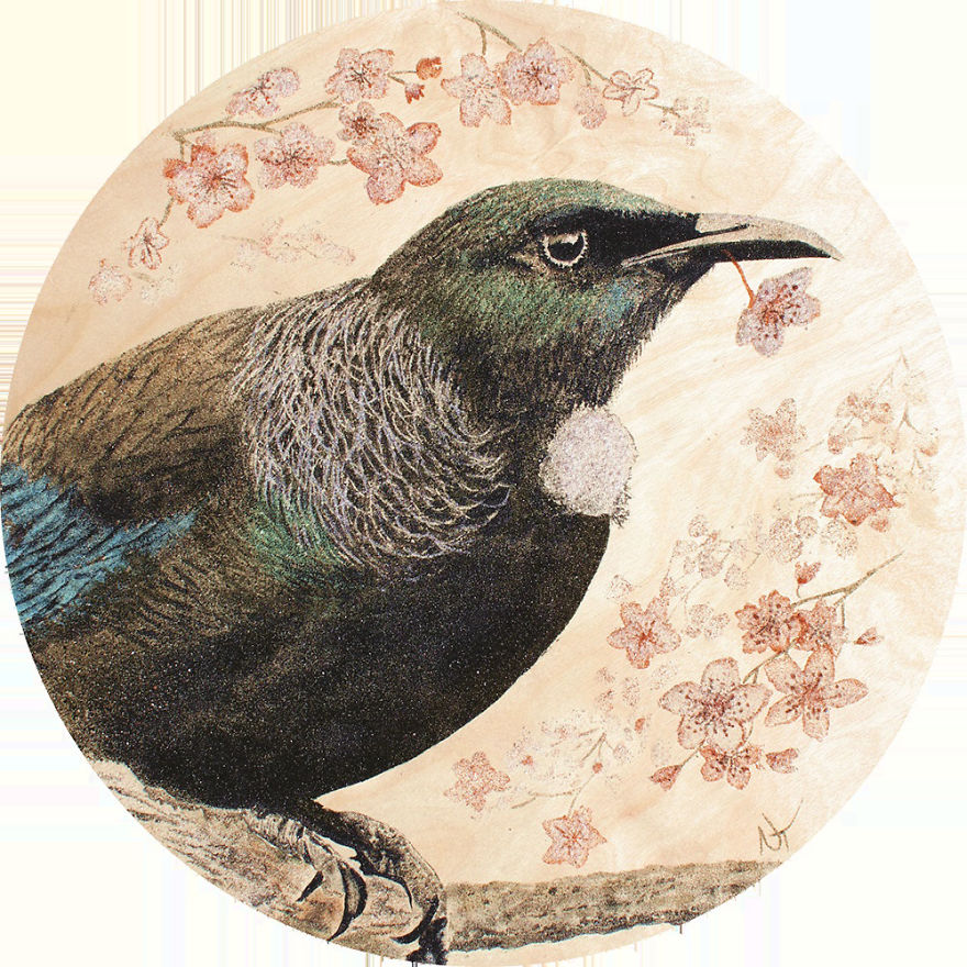 Part Of My Bird Sand Painting Art Collection