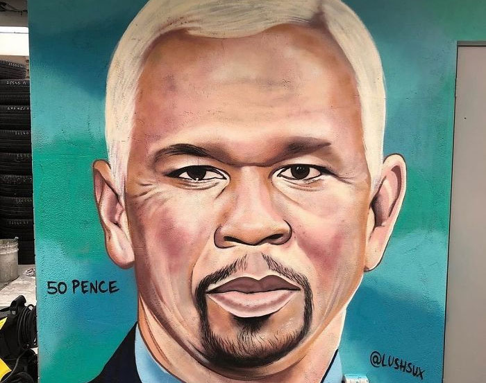 This Street Artist Can’t Stop Trolling 50 Cent And The Rapper Is Getting Increasingly ‘Irritated’ By It