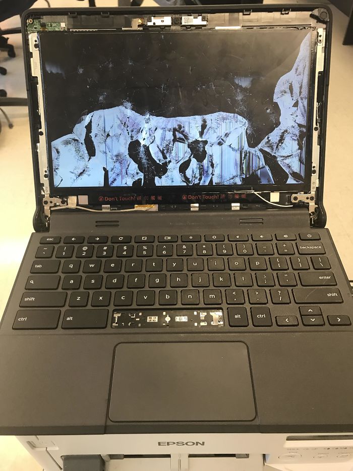 Round 2 Of How Students Treat Their Chromebooks In My School, I Have No Words