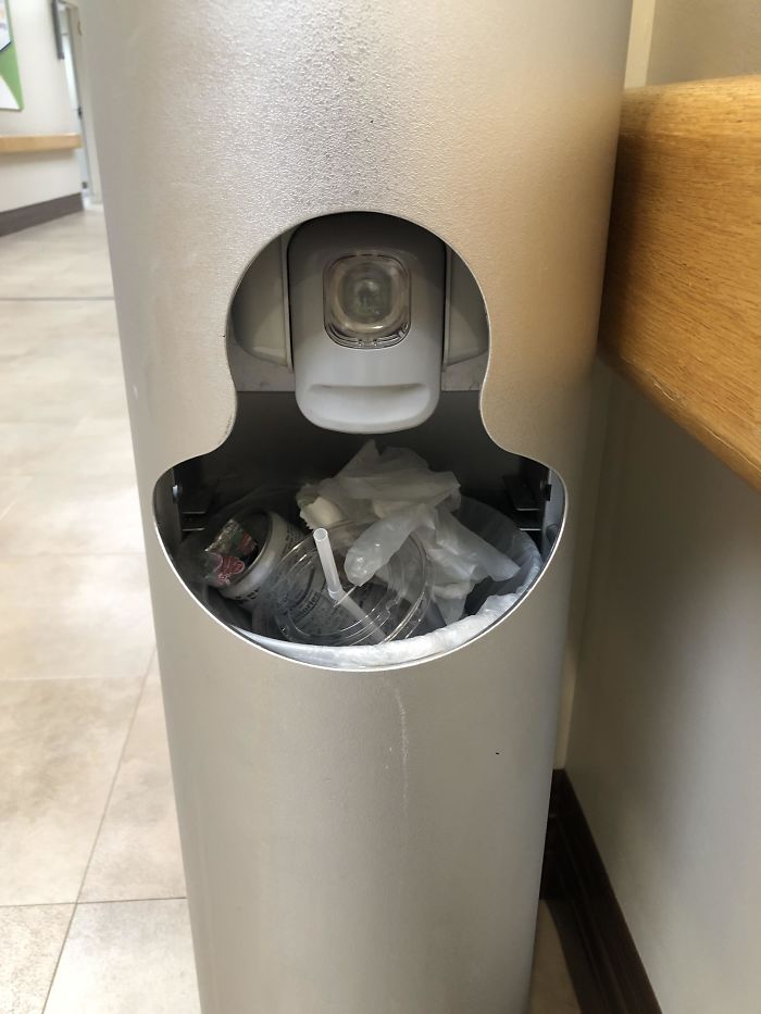 Just Stick Your Hand In The Trash For A Little Sanitizer. At A Hospital No Less