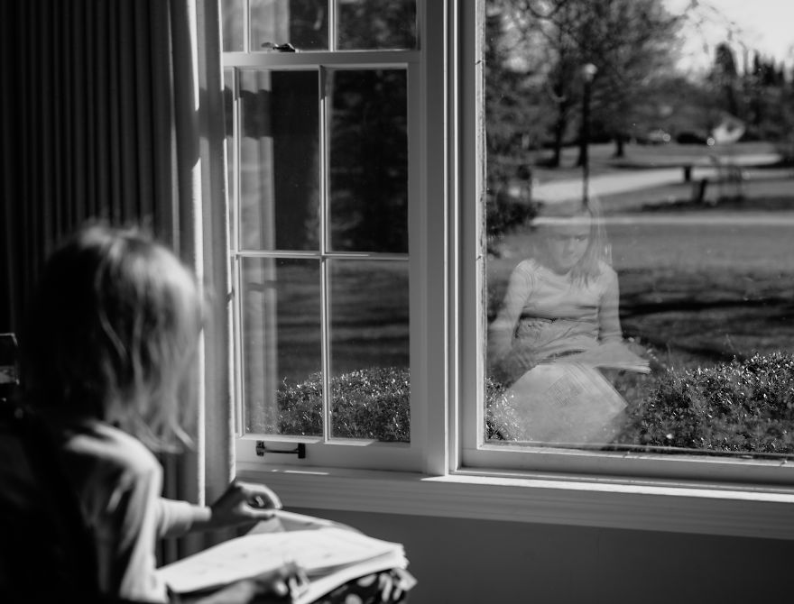 A Girl Studying At Home During COVID-19