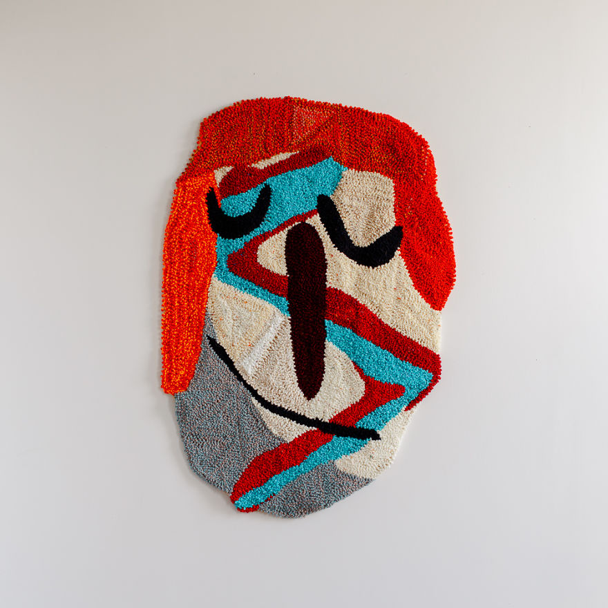 Large Scale Textile Work Made Of Reclaimed T-Shirts