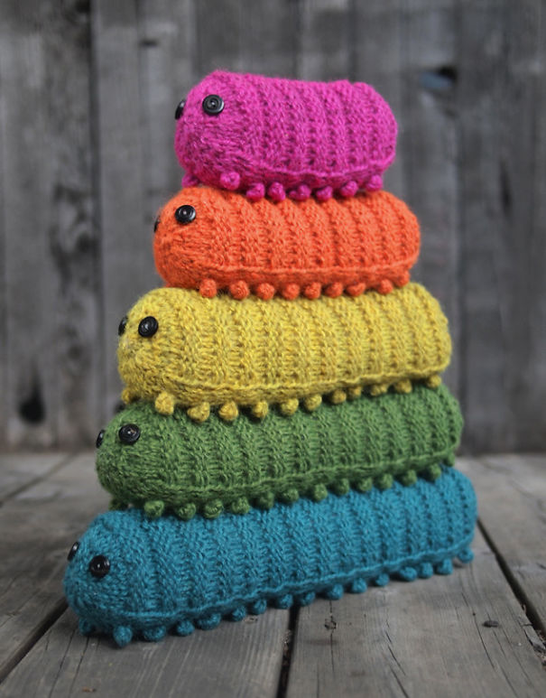 Knit An Army Of Caterpillars! Pattern By Miranda Harp Knit An Army Of Caterpillars! Pattern By Miranda Harp