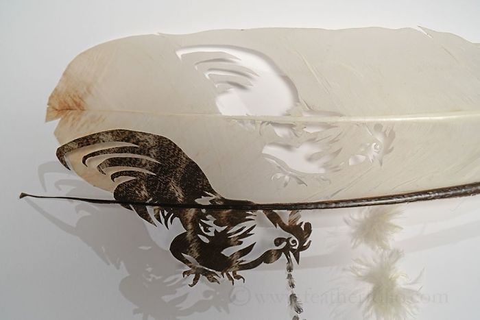 Chris Maynard At Featherfolio Returns With More Feather Carvings
