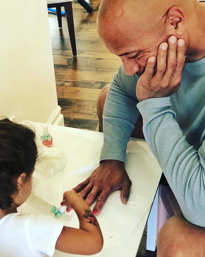 The Time He Let His Daughter Give Him A Manicure