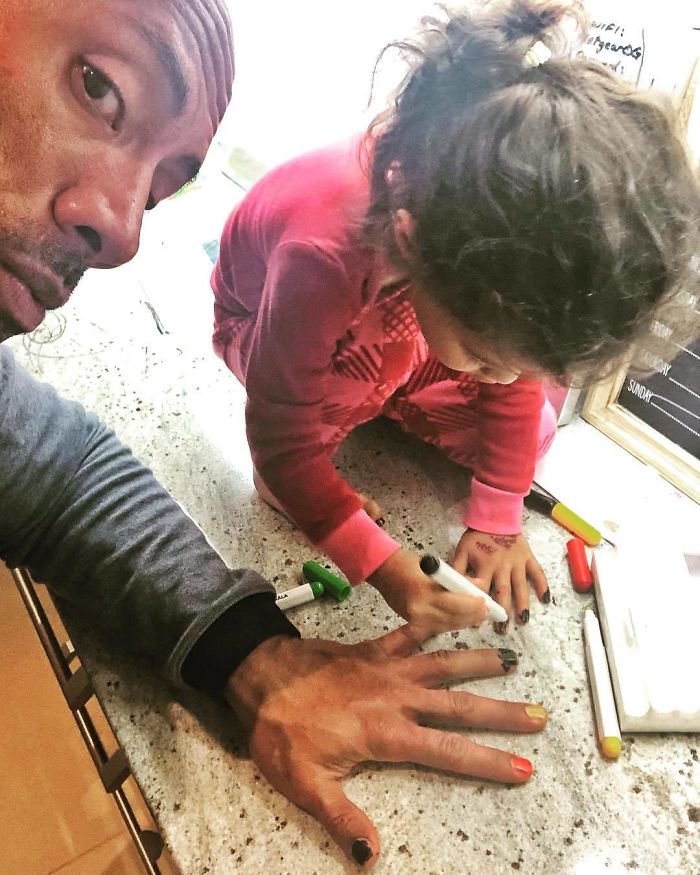 The Time He Let His Daughter Do His Nails Professionally