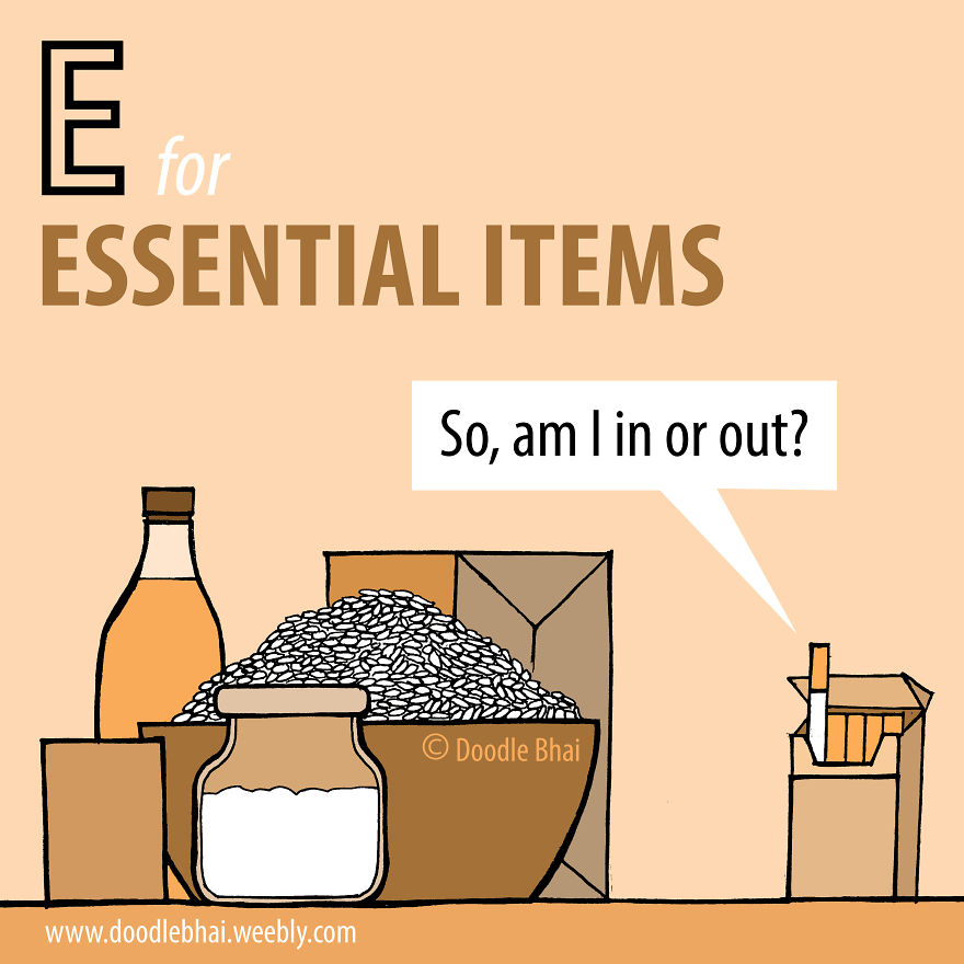 E For Essential Items