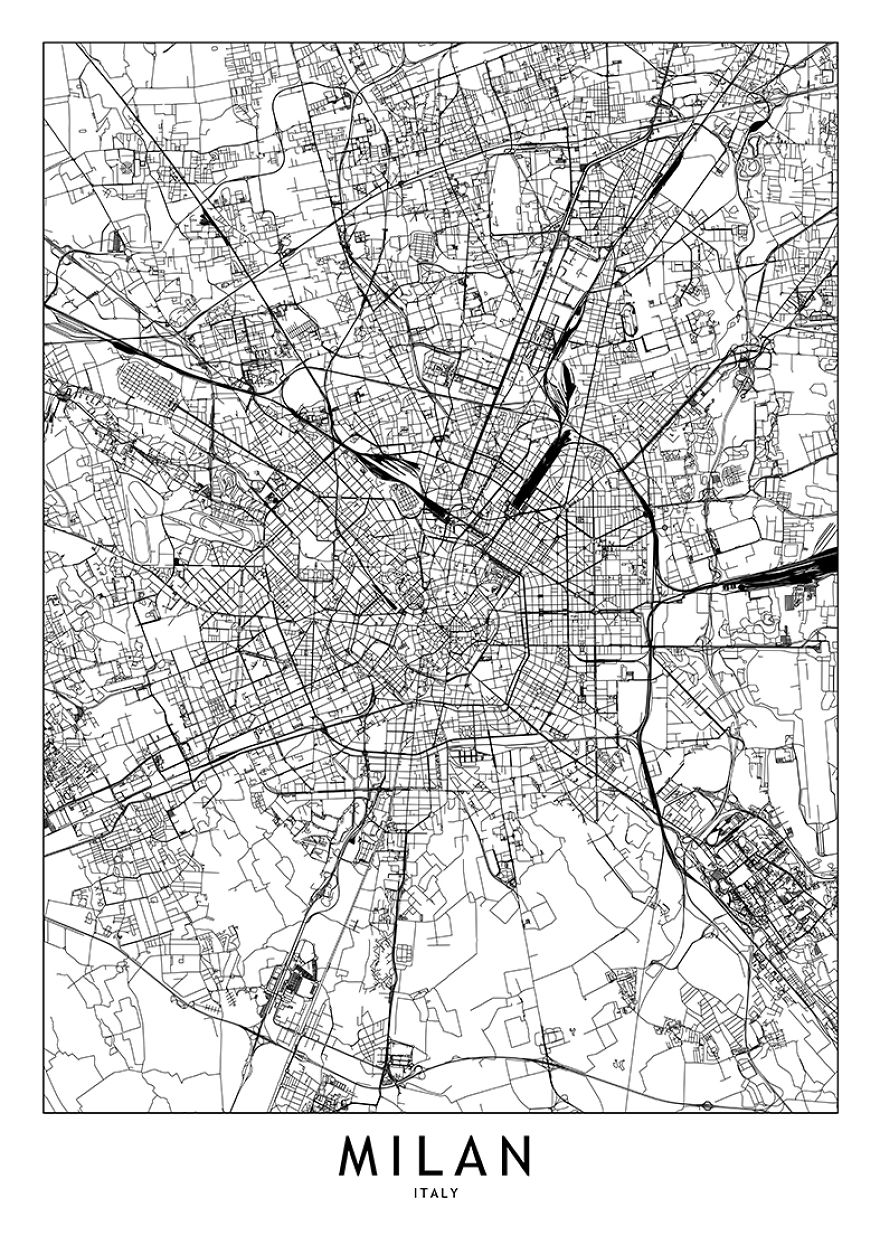 I Create Line Maps Of Big Cities.