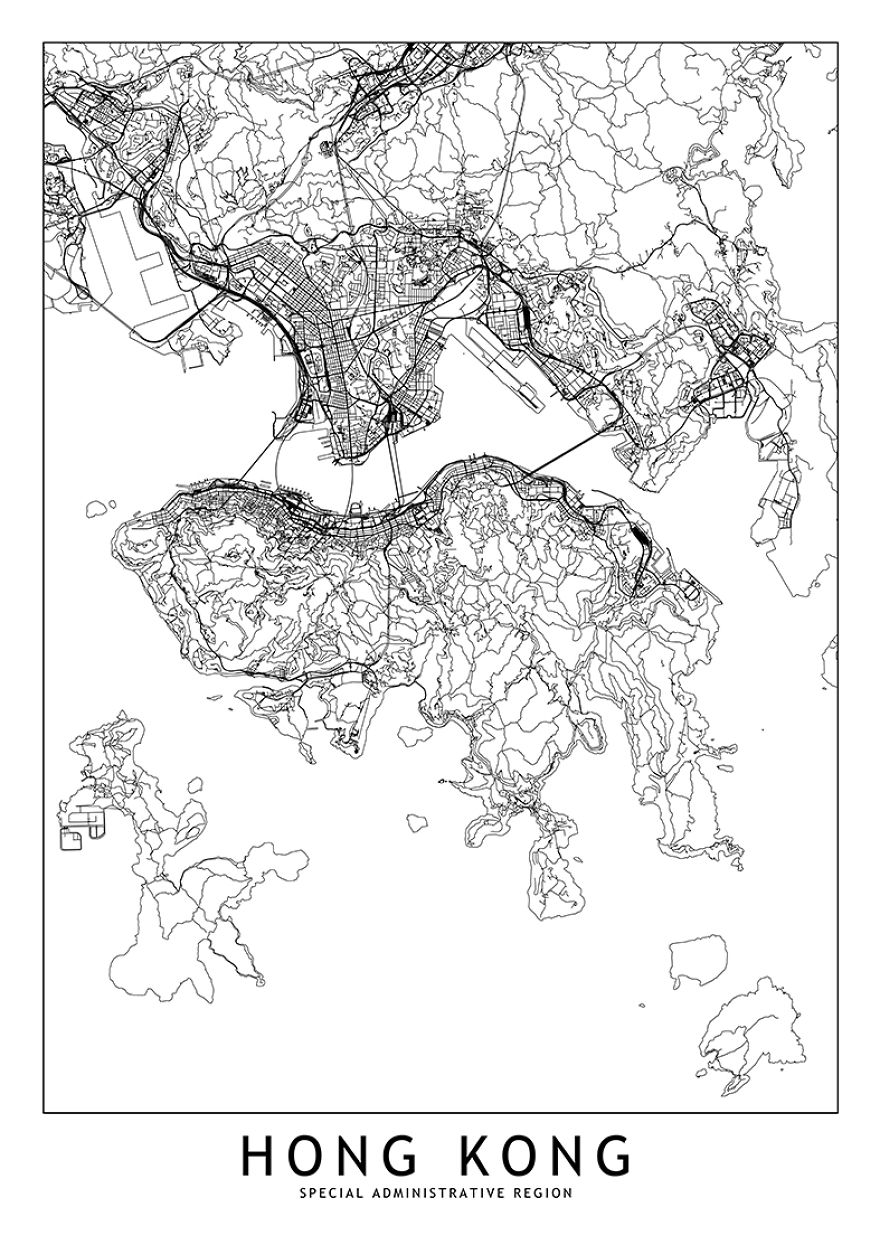 I Create Line Maps Of Big Cities.