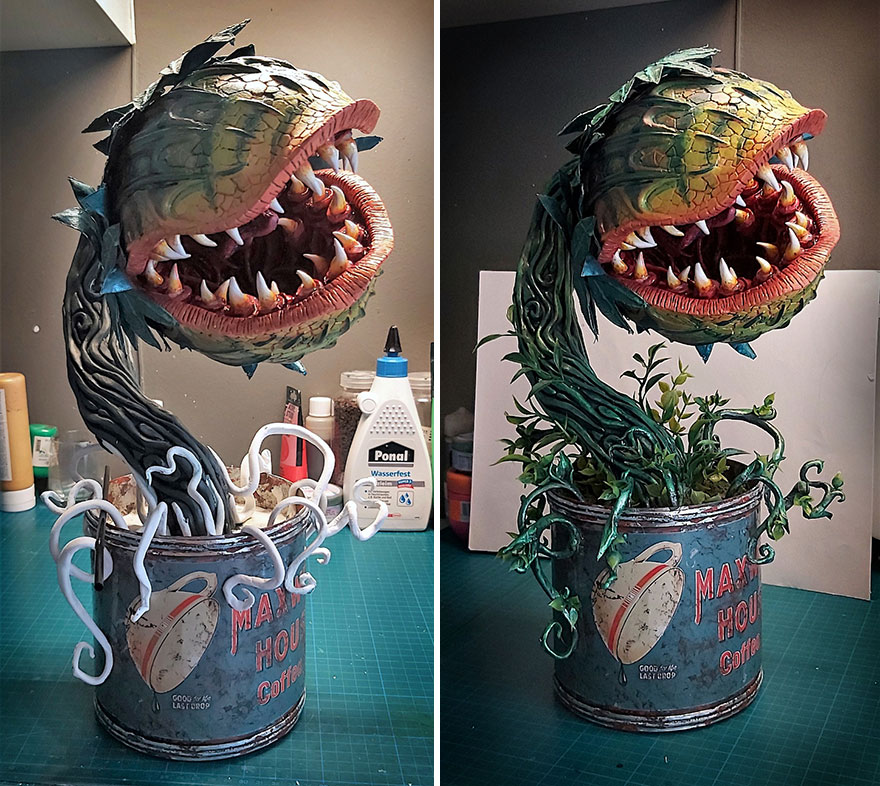 I Handcrafted Audrey 2 From “Little Shop Of Horrors” From Materials I Had At Home During The Quarantine