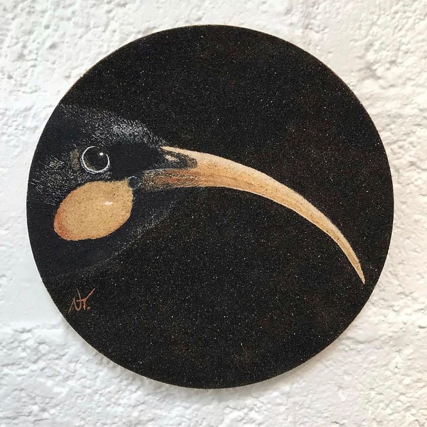 Part Of My Bird Sand Painting Art Collection